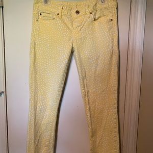 Gap yellow skinny pants denim